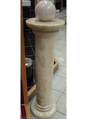 ΜΑΡΜΑΡΙΝΗ ΚΟΛΩΝΑ / ΑΝΘΟΣΤΗΛΗ ΑΠΟ LIGHT COLOURED ΟΝΥΧΑ H95ΧΦ21CM