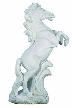 CAVALLO BIANCO - ΑΛΟΓΟ ΑΠΟ ΛΕΥΚΟ ΜΑΡΜΑΡΟ 110X50X190cm - HORSE MADE OF WHITE MARBLE